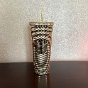Venti Starbucks Gold Bling Tumbler